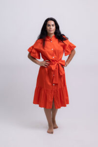 γυναικειο φορεμα POPPY ORANGE DRESS